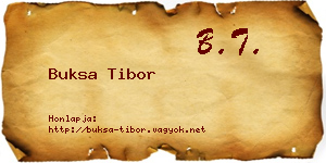 Buksa Tibor névjegykártya